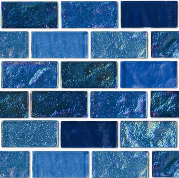 Aquabella Aurora Borealis Mystic 1x2 Glass Tile